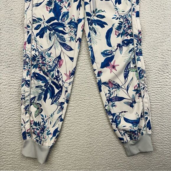 Gap Fit Jogger Pants Womens Extra Small Gray Blue Floral Stretch Athleisure Yoga - Picture 3 of 13